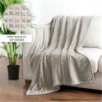 Плед ВЕЛСОФТ с тиснением 190 гр диз. Соты (13-0000) Лунный луч (180х200), РОССИЯ, код 01204050073, штрихкод 465780650947, артикул