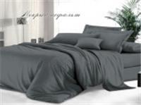 Комплект постельного белья 1,5-ный Sateen De Luxe, сатин гладкокрашеный, Мокрый асфальт, Россия, код 01206010593, штрихкод 464039070535, артикул 741