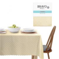 Скатерть К 140*180 жаккард Браво бежевый арт 2 ИКР, КИТАЙ, код 0120932508, штрихкод 469047921150, артикул 137517