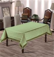 Скатерть DO&CO c гипюром 160x220 КДК (зелёный), ТУРЦИЯ, код 01209080045, штрихкод 868107249939, артикул 8082