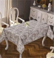 Скатерть DO&CO броде жаккард 160х220 BASAK (коричневый), ТУРЦИЯ, код 01209080061, штрихкод 868107249660, артикул 10866