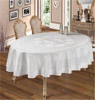 Скатерть DO&CO броде жаккард 160х220 ОВАЛЬНАЯ 