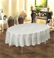 Скатерть DO&CO броде жаккард 160х220 ОВАЛЬНАЯ 