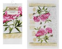 Полотенце кухонное 38х63см хлопок Коллекция: Пионовый блюз, КИТАЙ, код 01209100585, штрихкод 695823730005, артикул УТ-00521281