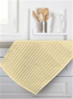 Полотенце кухонное вафельное 40х60 с петелькой (желтое), УЗБЕКИСТАН, код 01209100721, штрихкод 465031423684, артикул