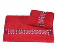 Полотенце махровое ЖВ 30*60 +/- 2см (пл.340гр/кв.м) (вишня), РОССИЯ, код 01209100576, штрихкод 478010562516, артикул