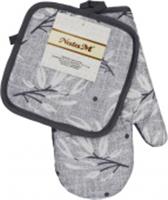 Комплект для кухни: рукавица 27см, прихватка 17х17см Коллекция: Гризайль, КИТАЙ, код 01209110289, штрихкод 693481402647, артикул УТ-00553112