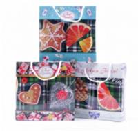 Набор вафельных полотенец 40х75 см (2 шт) в сумочке 500026-1 тдл, Россия, код 01210070016, артикул 22457