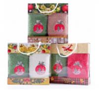 Набор махровых полотенец Гирлянда WR37 26х50 (2 шт) в сумочке МР+МР, Китай, код 01210070020, артикул 23785