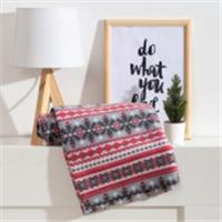 Плед флисовый новогодний «Экономь и Я. Снежинки» 150х180 см, РОССИЯ, код 01210060061, штрихкод 690006881730, артикул 6881730