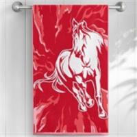 Полотенце Волшебная ночь МХ42 70/140 П211/6003 Огненный конь Цвет Красный/Белый 420г/м2, Россия, код 01210070096, штрихкод 463048913922, артикул 934371