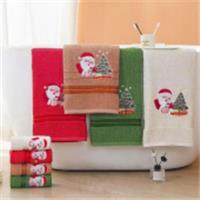 Полотенце махровое (лицевое) Дед Мороз 25В-9151, Китай, код 01210070059, артикул 23304