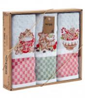 Салфетка METEOR вафель. в короб. 50*70 (3 шт.) PLAID NEW YEAR, ТУРЦИЯ, код 01210070232, штрихкод 868107891725, артикул 12279