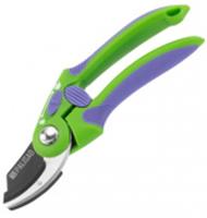 Секатор с наковальней, 215 мм, регулировка захвата, двухкомпонентные рукоятки Palisad 60486, Китай, код 01301210236, штрихкод 404499614964