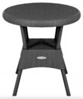 Стол круглый со стеклом RATTAN Ola Dom (антрацит), Россия, код 0152500091, штрихкод 463116744242