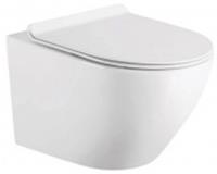 Унитаз Calypso подвесной 490*370*360мм, rimless безободковый, микролифт CS46TK, Китай, код 0210200080, штрихкод 462014172001, артикул CS46TK