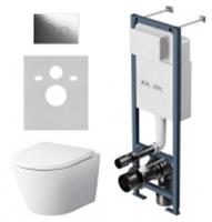 Инсталляция комплект Am. Pm. ErgoFit с клав L глянц белый с подвес унит Sense FlashClean, Россия, код 02112050007, штрихкод 405134310523, артикул IS110101.741701