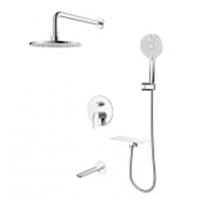 Душевая система скрытого монтажа с троп душем, изливом хром, Rora, Milardo, RORSB03M68, Россия, код 0221600381, штрихкод 469057609633