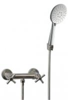 Смеситель для душа Aqueduc 345715 двуручков. нержав. сталь, КИТАЙ, код 0222200138, штрихкод 468058624559, артикул ЭК000145715