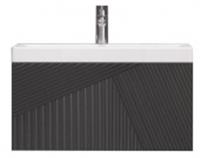 Тумба с раковиной Vigo Edge 70-0-1 подвесная графит (умывальник 9696-70), Россия, код 0250001605
