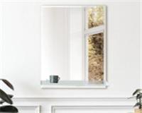 Зеркало с полкой 50х60 см (фацет) ДАБЛ-Ю, Россия, код 0250001691, штрихкод 464030670038, артикул ZRP50X60