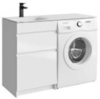 Тумба напольная Duet T5/2н КОМПЛЕКТ напольный, цвет белый с раковиной Forma 115 чаша справа, РОССИЯ, код 0250001712, штрихкод , артикул (DU01052N) правый