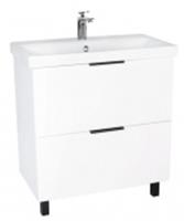 Тумба с раковиной Viant Берлин MODUO 80 2 ящика напольная белая 441х766х520, Россия, код 0250001707, штрихкод 463016092456