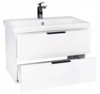 Тумба с раковиной Viant Берлин MODUO 80 2 ящ подвесная белая 441х766х520, Россия, код 0250001683, штрихкод 463016092458, артикул VBER80MDBEL-T2YP