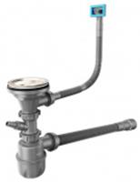 Сифон бутылочный, 3.1/2x40мм, с выпуском, гофротрубой, отводом и переливом, IDDIS, 900CVG1P10VD, РОССИЯ, код 0290100786, штрихкод 469057613881, артикул 900CVG1P10VD