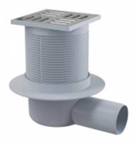 Сливной трап 105х105/50 мм, бок/подводка, нерж сталь, комбин гидрозатвор SMART, ЧЕХИЯ, код 0290100336, штрихкод 859558050346, артикул APV31