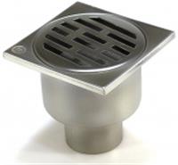 Трап Д=50 нерж. сталь 100х100 вертикальный выпуск, Россия, код 0290100768, штрихкод , артикул BAD021001