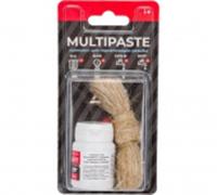 Комплект паста уплотнительная универсальная (вода, газ, 25 гр) MULTIPASTE + лён Premium, МР, РОССИЯ, код 02902010447, штрихкод 468024010668, артикул ИС.131728 (ИС.131743)