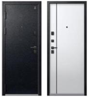 Дверь металлическая С-106 МУАР ЧЕРНЫЙ-КАШЕМИР БЕЛЫЙ (102мм) левая 860х2050 2 замка, Россия, код 03402060352