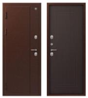 Дверь металлическая Т-100 МЕДЬ АНТИК-ЛИСТВЕННИЦА ТЕМНАЯ (104мм) левая 960*2050 два замка, Россия, код 03402060336 