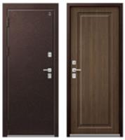 Дверь металлическая ТЕРМО-4 ШОКОЛАД МУАР-МИНДАЛЬ (118мм) левая 860*2050 два замка, Россия, код 03402060396 