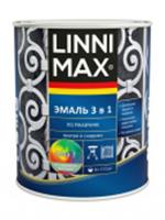 Эмаль LINNIMAX по ржавчине 3 в 1 RAL 1021 желтый 2,5 л, Беларусь, код 04101170072, штрихкод 481094902113, артикул 948105252