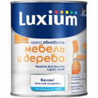 Краска Luxium Мебель и Дерево мт BW 0,75л, РОССИЯ, код 0410125054, штрихкод 464029429128, артикул 50034545