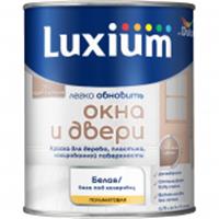Краска Luxium Окна и Двери п/мт BW 0,75л, РОССИЯ, код 0410125052, штрихкод 464029429131, артикул 50034546
