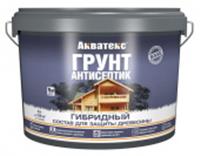 Грунт-антисептик Акватекс ГИБРИДНЫЙ 9 л бесцветный, Россия, код 0410316355, штрихкод 466000965149, артикул 65149