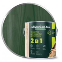 Деревозащитное средство Здоровый Дом 2в1 Еловая зелень 2,7л Л-С, Россия, код 04103170029, штрихкод 460329204410, артикул 9592384