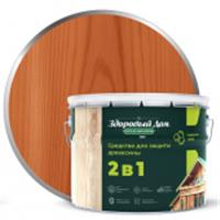 Деревозащитное средство Здоровый Дом 2в1 Махагон 9л Л-С, Россия, код 04103170033, штрихкод 460329204415, артикул 9592389