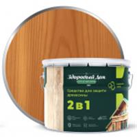 Деревозащитное средство Здоровый Дом 2в1 Тик 9л Л-С, Россия, код 04103170051, штрихкод 460329204443, артикул 9592413