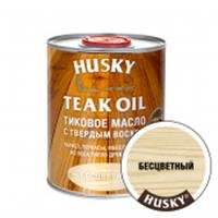 HUSKY Тиковое масло с твердым воском Бесцветное (0,9л 6шт), РОССИЯ, код 0410319102, штрихкод 469036405369, артикул 34306