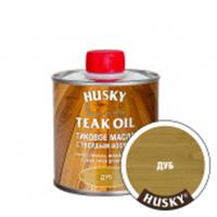 HUSKY Тиковое масло с твердым воском Дуб (0,25л 6шт), РОССИЯ, код 0410319105, штрихкод 469036405391, артикул 34299