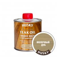 HUSKY Тиковое масло с твердым воском Молочный дуб (0,25л 6шт), РОССИЯ, код 0410319107, штрихкод 469036405385, артикул 34303