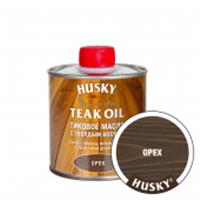 HUSKY Тиковое масло с твердым воском Орех (0,25л 6шт), РОССИЯ, код 0410319109, штрихкод 469036405373, артикул 34304