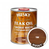 HUSKY Тиковое масло с твердым воском Тик (0,9л 6шт), РОССИЯ, код 0410319112, штрихкод 469036405399, артикул 34311