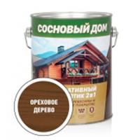 Декоративно-защитный состав для древесины ПРОФСТАНДАРТ СОСНОВЫЙ ДОМ ореховое дерево (2,7л 3шт), Россия, код 0410321020, штрихкод 460715725447, артикул 29532