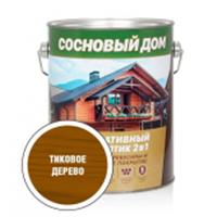 Декоративно-защитный состав для древесины ПРОФСТАНДАРТ СОСНОВЫЙ ДОМ тиковое дерево (2,7л 3шт), Россия, код 0410321026, штрихкод 460715725437, артикул 29534