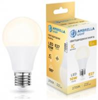 Лампа 601003 LED A60 10W IC E27 2700K 175-265V, Китай, код 05103010227, штрихкод 465030461951, артикул 601003